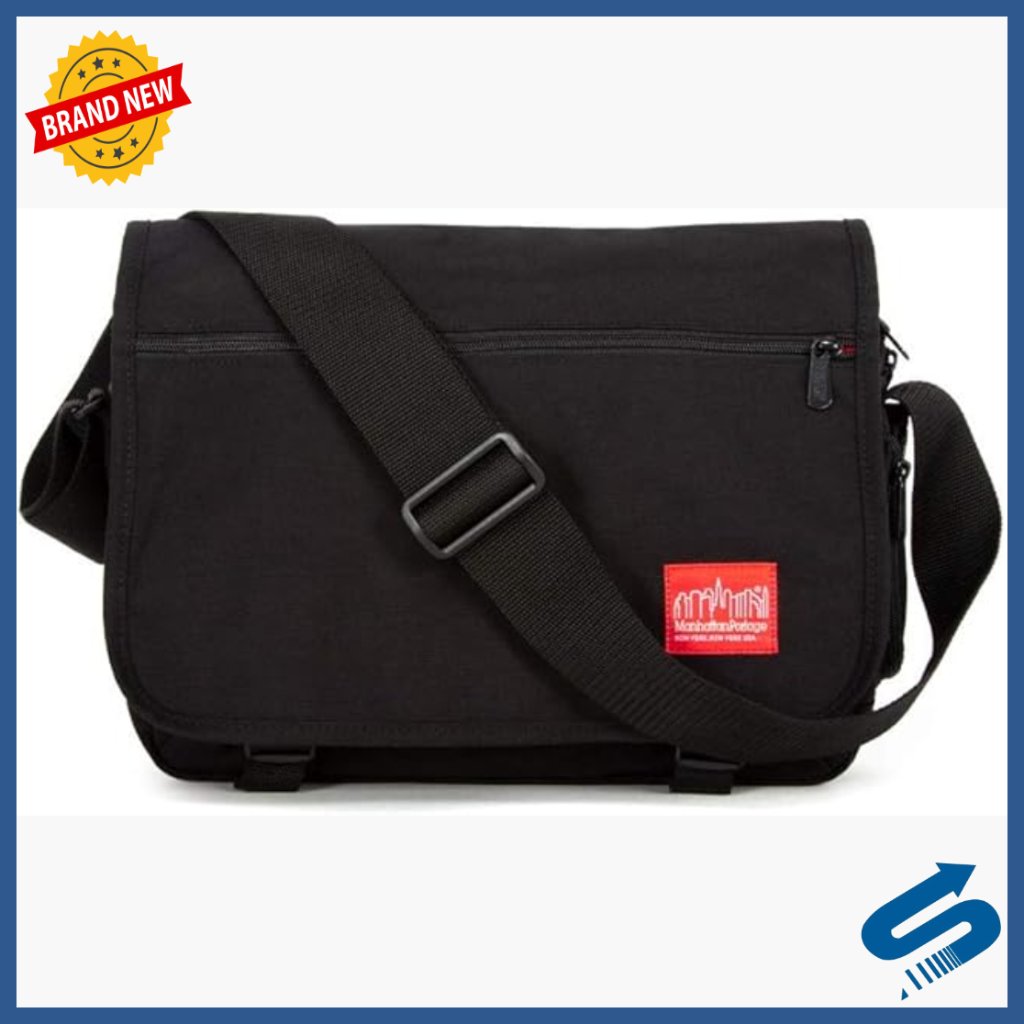 Versatile Nylon Messenger Bag With Laptop Compartment And Travel Strap